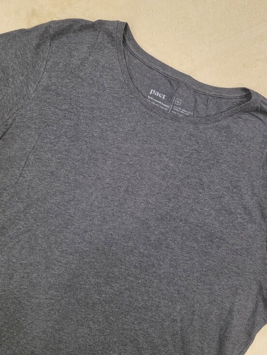 Pact Organic Tops - Pact T-Shirt Women's XL Gray 100% Organic Cotton Crew Neck Short Sleeve